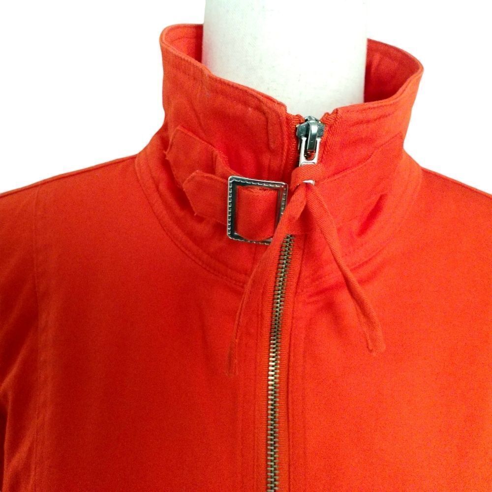 Patrick Christopher Cotton Jacket Orange Moto Sil… - image 5